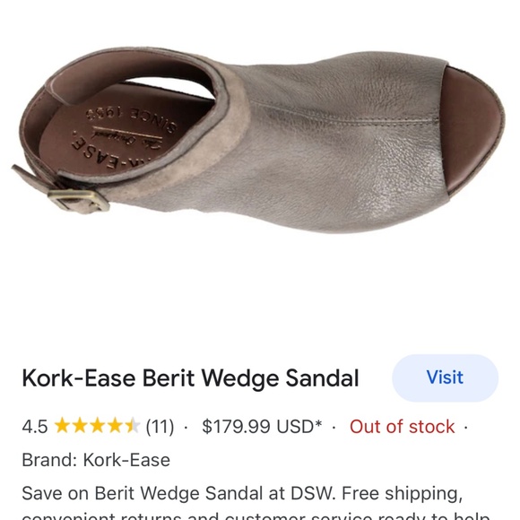 Barely worn Kork-Ease Berit Peep Toe Wedge Sandals | 9M | $25 - Picture 9 of 9